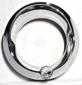 United Pacific Up 40667 Peterbilt Chrome Speedometer Tachometer 3-3/4 Inch Gauge Bezel Trim Clear Up40667