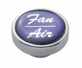 23253 Up Dash Control Knob Fan Air 1inch Purple Glossy Sticker Chrome #23253 Each