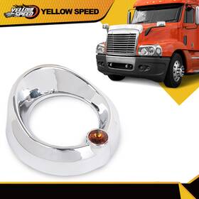Yew95050 Yellowspeed Fit For Older Freightliner Century Amber Visor 2 3/8 Inch Up Gauge Cover Orange