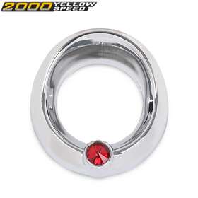 Y-02itv5901a Ylwspeed2000 Fit For 2005 And Older Peterbilt Red Jewel 2 1/4 Inch Visor Up Gauge Cover