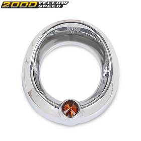 Ylwspeed2000 Ylw274332 Fit For Older Freightliner Century Amber Visor 2 3/8 Inch Orange Up Gauge Cover