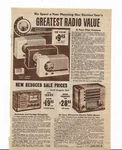 1940 Sears Catalog Pages De Luxe Silvertone Table Radio Car Fiber Seat Cover. Fixed Price $18.95.