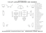 2010-2012 Lexus ES350 Sherwood Factory Match Brown Walnut Burl Dash Kit( 25 Pcs). Fixed Price $135.00.
