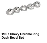 Danchuk *blemished* 1957 Chevy Bel Air Chrome Dash Trim Indicator Bezel Set. Fixed Price $96.99.