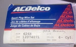 Spark Plug Wire Set Acdelco Original Equipment 626E GM#12074071. Fixed Price $25.00.