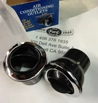 Ford Air Conditioning Outlets Chrome, 1940 Car 01A-350/1-B Free Shipping. Fixed Price $50.00.