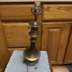 Brass Table Lamp Hollywood Regency Edward Alden 20.5X6.5 Hong Kong. Fixed Price $150.00.