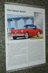 1954 Kaiser Darrin Info Spec Sheet Photo Feature Print. Fixed Price $9.49.