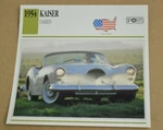1954 Kaiser Darrin Info Specs Sheet Photo Picture. Fixed Price $5.69.