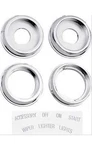 Oer K150 Bezels Dash Knobs Steel Chrome Chevy Pontiac Set Of 4. Fixed Price $25.99.