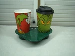Vintage Car Tray Under Dash Swing Away Auto Cup Holder Green. Fixed Price $125.00.