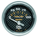 Auto Meter 4727 Carbon Fiber Electric Oil Pressure Gauge 0-100 Psi 1/16 52MM. Fixed Price $114.69.