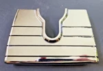 1949 Pontiac Column Cover Plate - Heater Delete Chrome Nos Part # 5836165. Fixed Price $54.56.