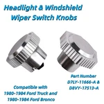 Headlight & Windshield Wiper Switch Knobs Fits 1980-1984 Ford Truck F150/BRONCO. Fixed Price $28.99.