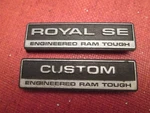 Dodge Pickup Truck Dash Emblem Royal Custom Badge 1980'S Early 1990'S. Fixed Price $10.00.