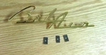 1955 1956 Chevy Gold Belair Script On Dash Speaker Grille , New. Fixed Price $29.90.