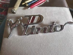 1971 - 1976 Ford Pinto Metal Dash Emblem W/posts. Fixed Price $18.39.