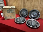 Nos 1965-1969 Chevrolet Corvair Nova Chevy Ii Wire Wheel Hubcaps Gm 987107 13". Fixed Price $2500.00.