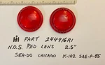 Ih International Harvester Nos Vintage Truck Part 244916R1 Red Lens 2.5 Round. Fixed Price $12.95.