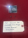 1967 Original Gm Oldsmobile Cutlass Supreme Dash Placque. Fixed Price $45.00.