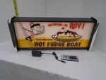 Twin Kiss Hot Fudge Boat Led Display Lighted Sign Lightbox Wall Hanging. Fixed Price $125.00.