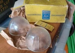 2 Nos Hudson 1937-38 39 40T Cpe Dome Glass Milk Lens Rear License Plate Lamp. Fixed Price $70.00.