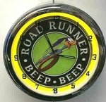 16" Plymouth Beep Sign Yellow Neon Clock Mopar. Fixed Price $124.99.