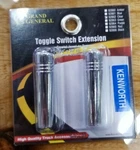 Toggle Switch Extension 1/4" Clear Jewel Chrome Aluminum All Kenworth 92862. Fixed Price $14.99.