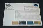 1977 Ford Pinto Color Code Trim Combinations Dealer Only Sales Sheet. Fixed Price $12.59.