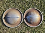 Pair 2 Vintage 15" Hollywood Flipper Bar Style Chrome Hubcaps Wheel Covers. Fixed Price $149.00.