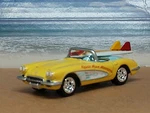 1958 Chevy Corvette 1/64 Scale Classic Car Limited Edition Surf Rod W/ Boards Yl. Fixed Price $14.99.