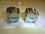 Nos Heater Fan & Defroster Chrome Knobs 1953 1954 Plymouth Dodge 1473671 Dpcd. Fixed Price $59.95.