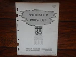 Stewart Warner Speedometer Parts List Series 509, 529, 563, 564, 565, 572 Etc. Fixed Price $59.99.