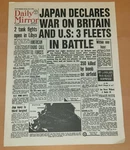 1941 Newspaper Japan War Usa Uk World Ii Old Pacific Ocean Royal Navy Ship. Fixed Price $17.31.