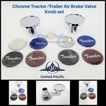 Chrome Tractor Trailer Air Brake Valve Knobs - Blue, Red, Silver, Black Set Upi. Fixed Price $31.34.