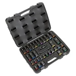 Sealey Lock On Standard & Deep Impact Socket Set 34PC 1/2"D 6PT Metric AK5636M. Fixed Price $306.16.