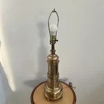 Vintage Mid-century Hollywood Regency Solid Brass Table Lamp Made Hong Kong. Fixed Price $124.99.