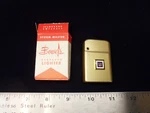 Nos 1960'S Gm Mark Of Excellence Bowers Gold Aluminum Cigarette Lighter. Fixed Price $89.00.