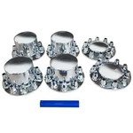 33MM Chrome Axle Cover Set Removable Hub Cap For Big Rig Peterbilt Kenworth. Fixed Price $145.00.