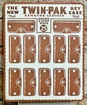 Vintage Store Counter Display Sign Twin-pak Wright Leather Case Holds 8 Keys. Fixed Price $25.67.