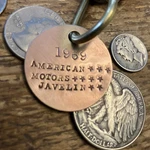 1969 Amc Javelin Solid Brass Key Fob. Fixed Price $15.95.
