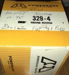 Poweready (big "a") # 329-4 Heater Switch; Fits 1941 Ford. Fixed Price $38.95.