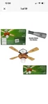 New Hunter Baseball 44" Ceiling Fan Light Reversible Blades Glove Model # 23252. Fixed Price $140.80.