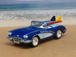 1958 Chevy Corvette 1/64 Scale Classic Car Limited Edition Surf Rod W/ Boards. Fixed Price $14.99.