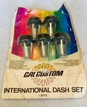Vintage Cal Custom 5PC Chrome/black International Dashboard Knob Set #2213. Fixed Price $22.99.