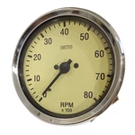 Classic Car Smiths Replica Tachometer 80 Rpm X100 Black & Magnolia Finish Gauges. Fixed Price $38.50.