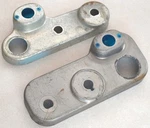 1963 Ford Galaxie Left & Right Dash Control Mounting Plate Housing Blue Filters. Fixed Price $20.00.