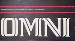 1979 Dodge Omni Plymouth Horizon Operating Manual Original 81 270 9100. Fixed Price $24.99.