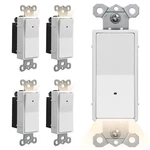 5 Pack Cml Illuminated Light Switch Single Pole Decorator Paddle Rocker Wall .... Fixed Price $38.39.