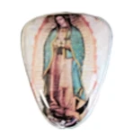 Chrome Plastic Shift Knob Cover Insert Virgen Guadalupe Design Semi Trucks. Fixed Price $13.30.